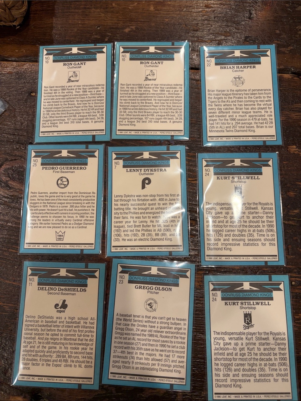 90 Donruss Diamond Kings Baseball Trading Cards - Picture 2 of 2